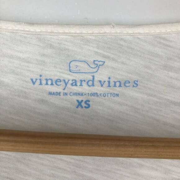 VINEYARD Vines Monochromatic Cream Embroidered Long Sleeve Shirt Size  XS - Picture 2 of 5